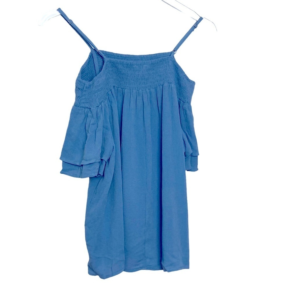 Lily White | Blue | Off the Shoulders Top | Size Medium - Picture 4 of 6